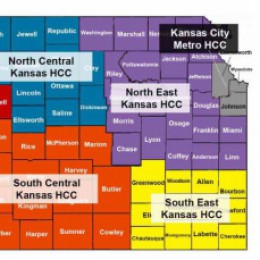 Kansas Healthcare Coalition map