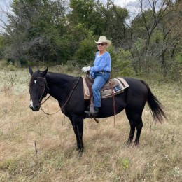 Betty on horseback